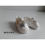 Bandschoen wit met ster voor 32 en 36 cm pop